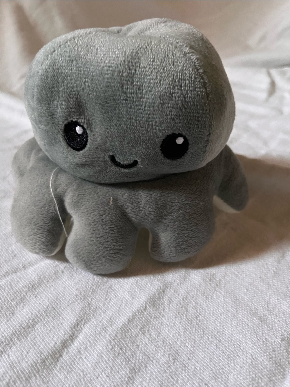 Plush Gray Octopus Stuffed Toy - Cute Soft Kids Toy ARE YOU HAPPY OR SAD?? 🐙Q